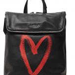 Miglior borsa nera con cuori rossi