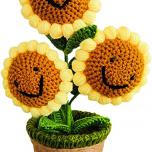 Miglior centrotavola girasole uncinetto